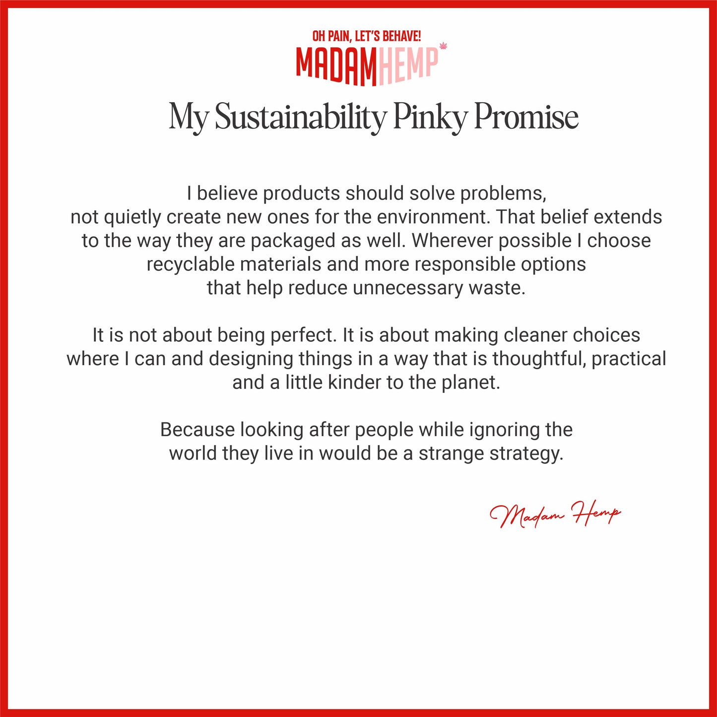 Madam Hemp sustainable hemp products – responsibly sourced India