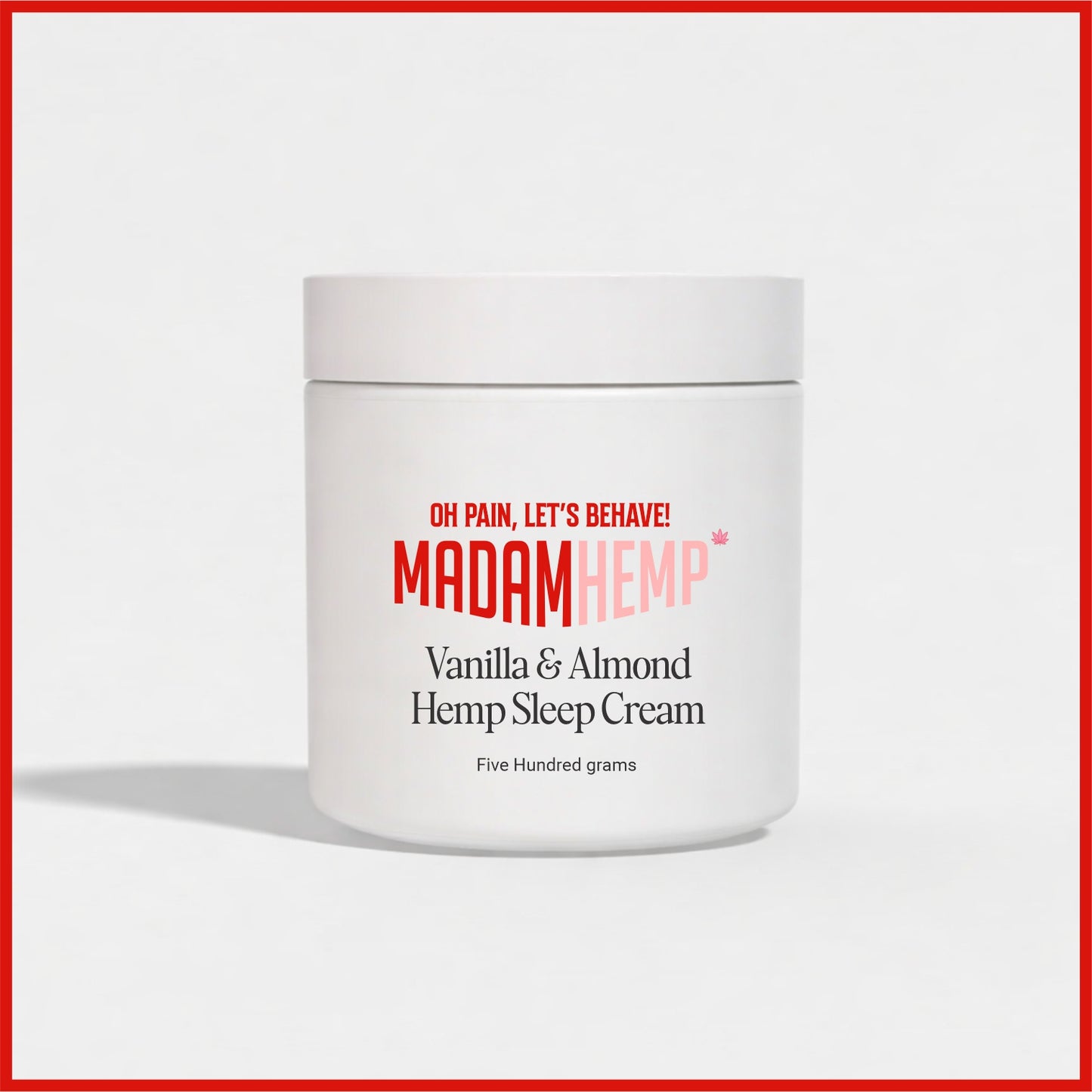 Vanilla & Almond Hemp Sleep Cream 500g bulk – Madam Hemp India