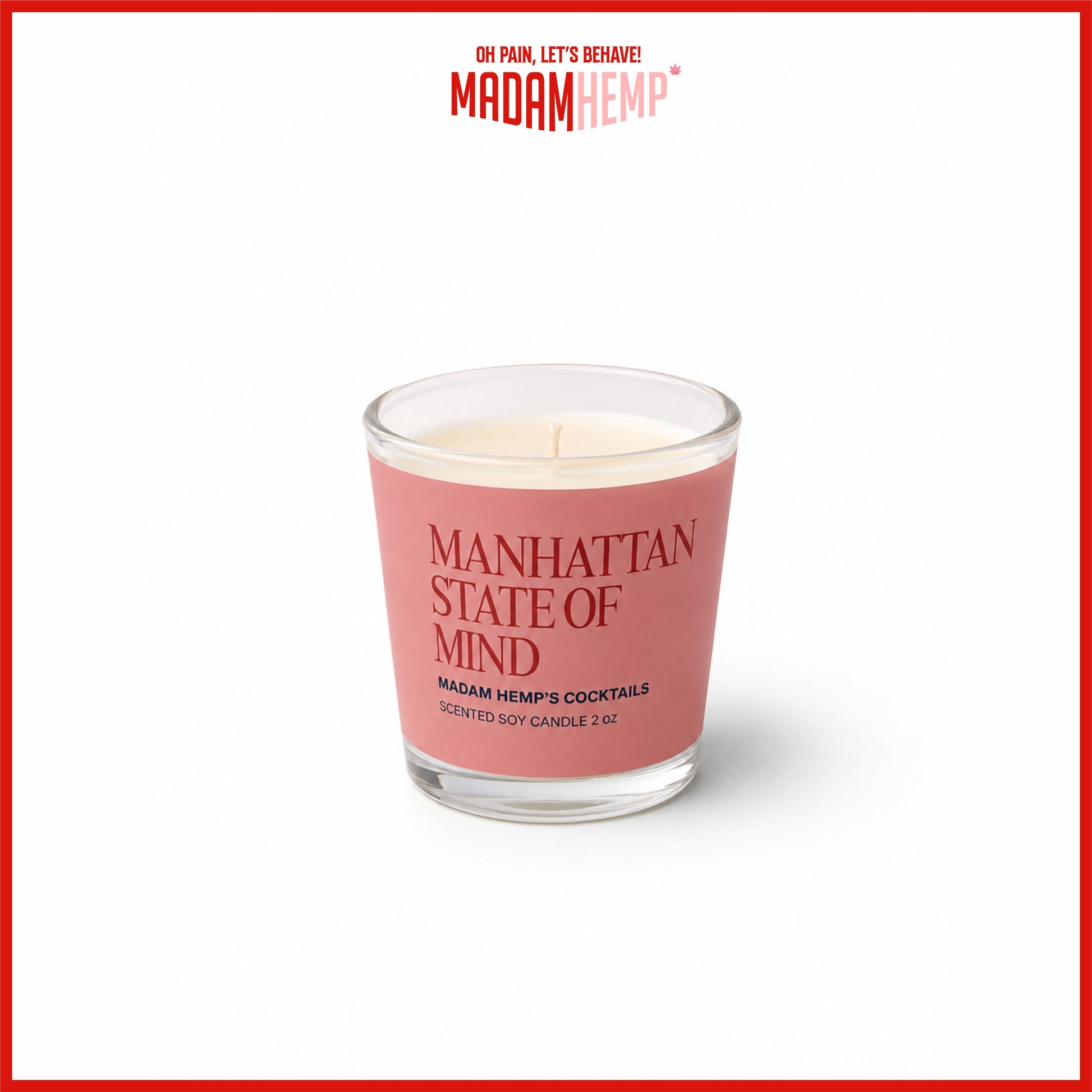 Manhattan State Of Mind Hemp Candle 2oz bathroom candle – Madam Hemp