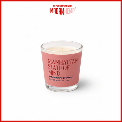 Manhattan State Of Mind Hemp Candle 2oz bathroom candle – Madam Hemp