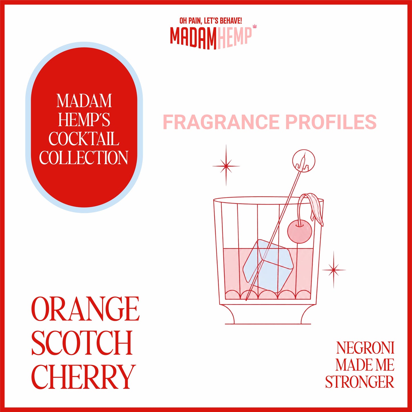 Negroni Made Me Stronger Hemp Candle burning – Madam Hemp India