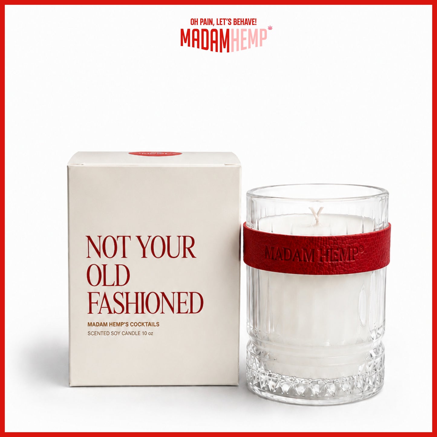 Not Your Old Fashioned Hemp Candle 10oz – sugar, whiskey and nutmeg – Madam Hemp