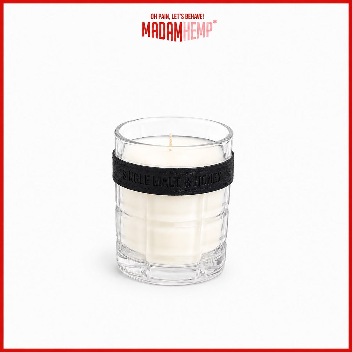 Single Malt & Honey Hemp Candle 10oz – longan honey, single malt and clove – Madam Hemp