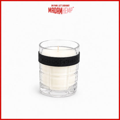 Single Malt & Honey Hemp Candle 10oz – longan honey, single malt and clove – Madam Hemp