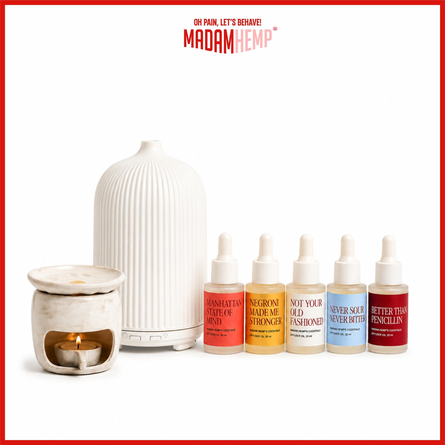 Madam Hemp hemp diffuser oil collection – four cocktail-inspired scents