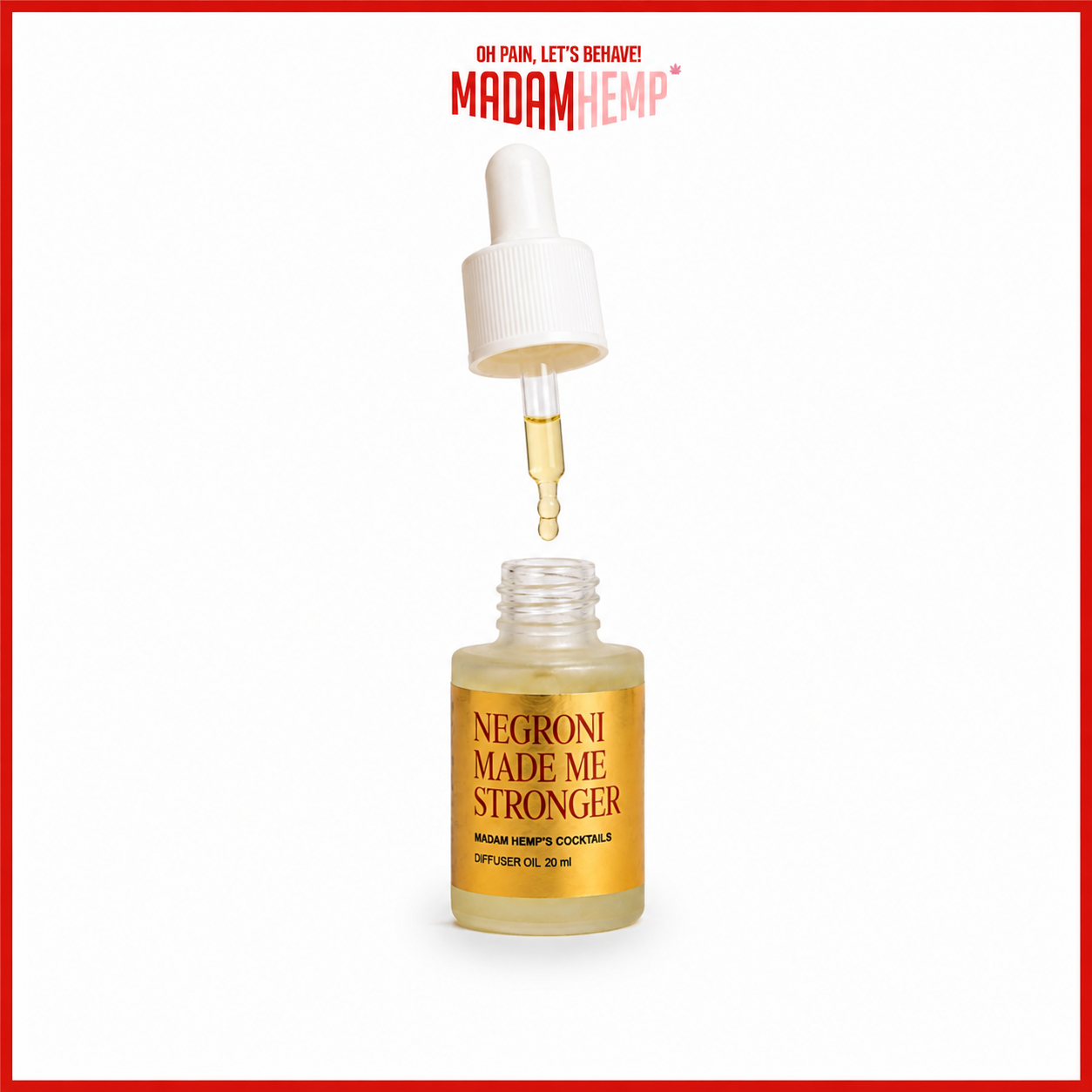Negroni Made Me Stronger Hemp Reed Diffuser Oil bottle – Madam Hemp India