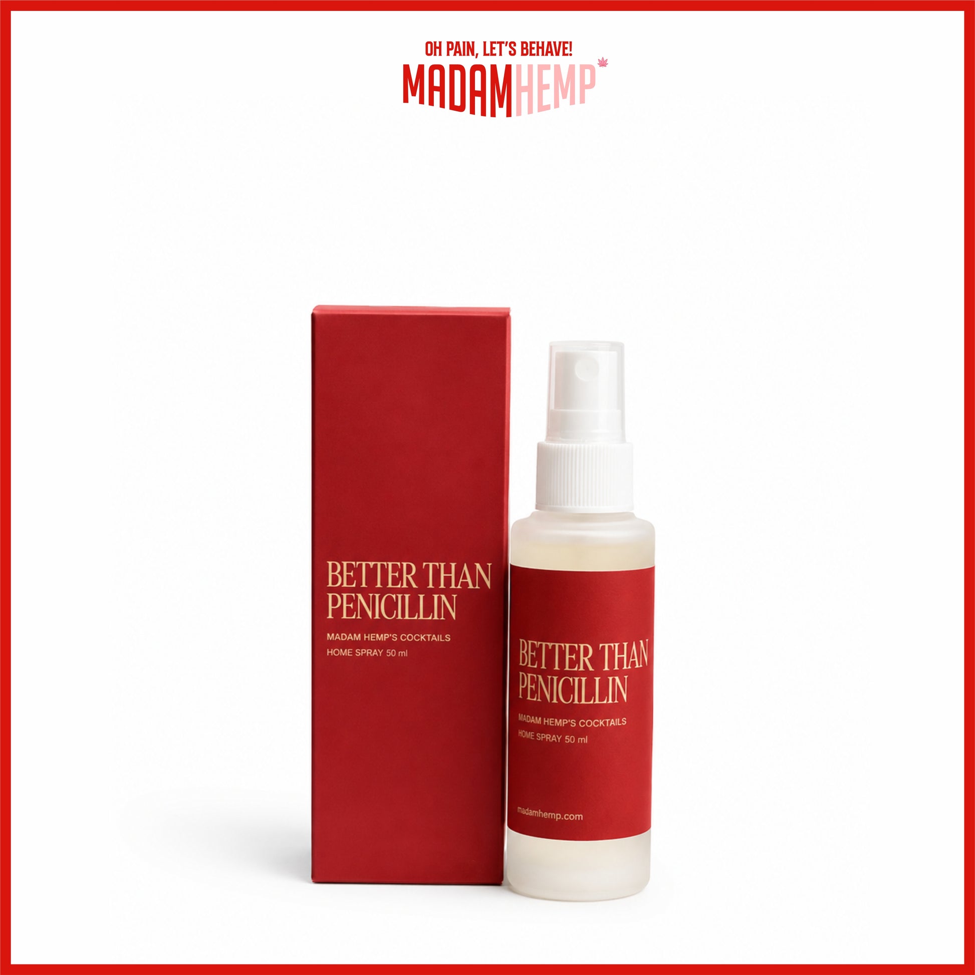 Better Than Penicillin Hemp Home Spray 50ml – maple, single malt and oak – Madam Hemp