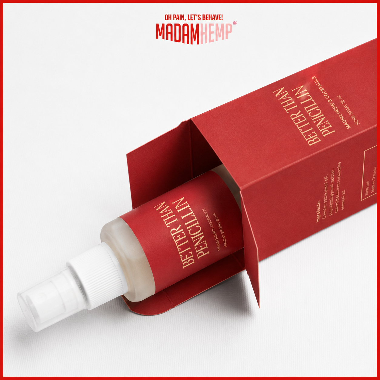 Better Than Penicillin Hemp Room Spray bottle – Madam Hemp India