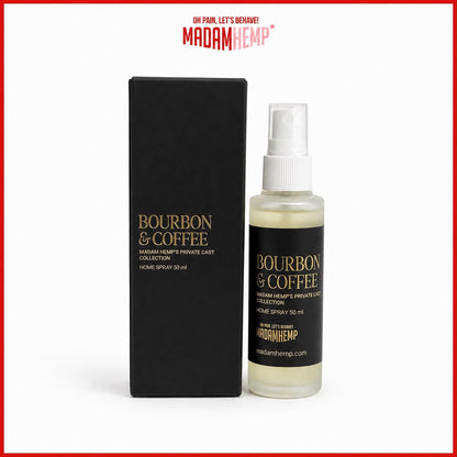 Bourbon & Coffee Hemp Home Spray 50ml – vienna roast, bourbon and pistachio – Madam Hemp