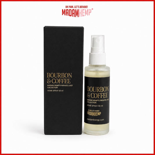 Bourbon & Coffee Hemp Home Spray 50ml – vienna roast, bourbon and pistachio – Madam Hemp