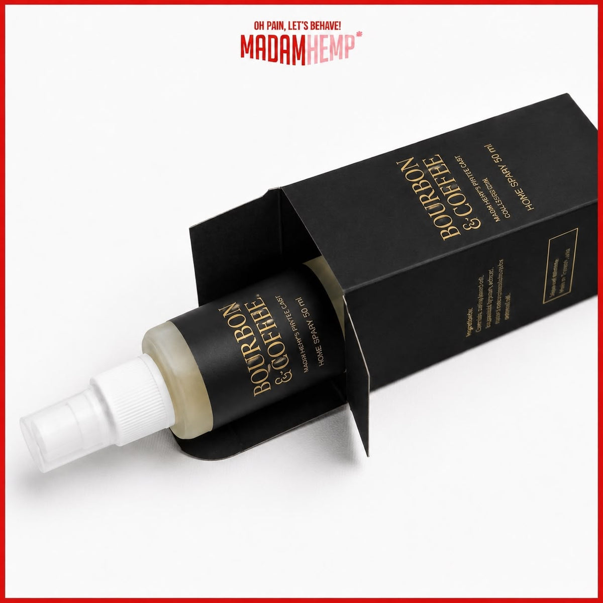 Bourbon & Coffee Hemp Room Spray bottle – Madam Hemp India