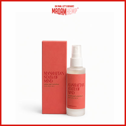 Manhattan State Of Mind Hemp Home Spray 50ml – orange, scotch and cherry – Madam Hemp