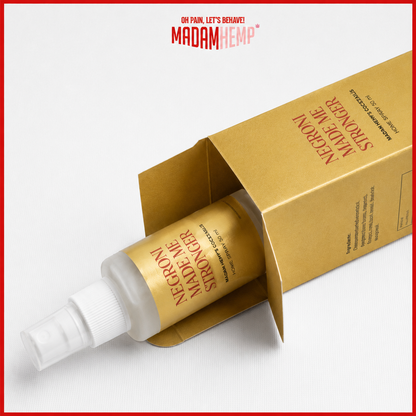 Negroni Made Me Stronger Hemp Room Spray bottle – Madam Hemp India