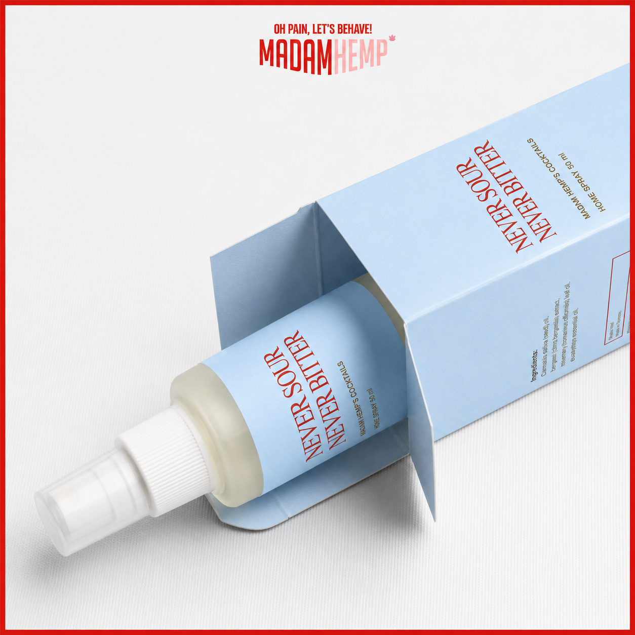 Not Bitter Not Sour Hemp Room Spray bottle – Madam Hemp India