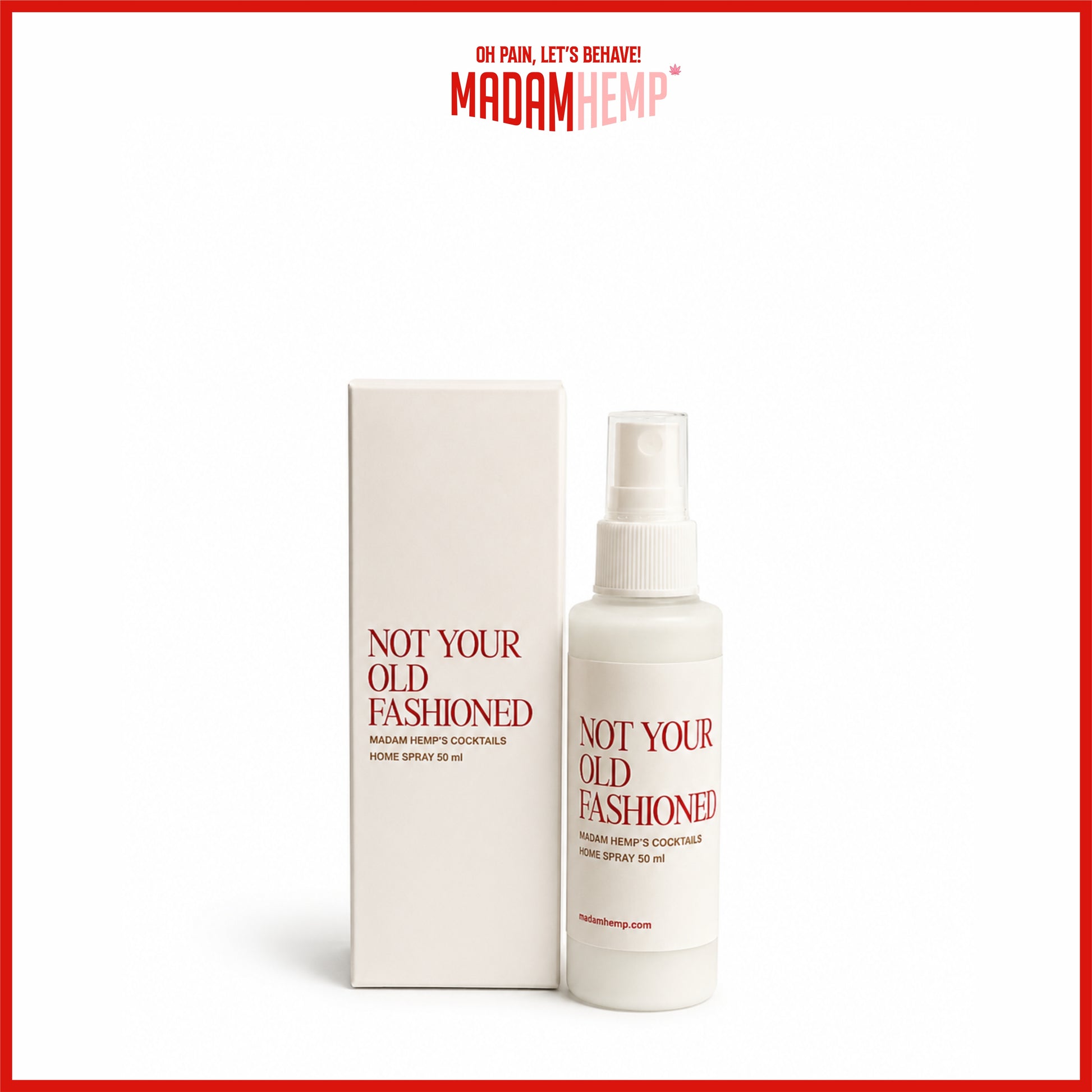 Not Your Old Fashioned Hemp Home Spray 50ml – sugar, whiskey and nutmeg – Madam Hemp