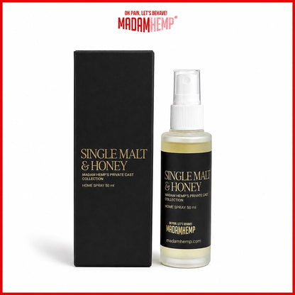Single Malt & Honey Hemp Home Spray 50ml – longan honey, single malt and clove – Madam Hemp