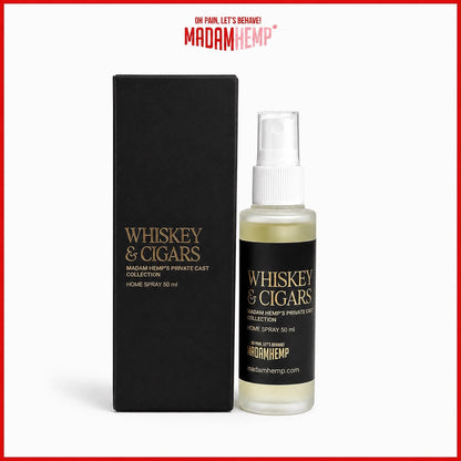 Whiskey & Cigar Hemp Home Spray 50ml – toffee, whiskey and smyrna fig – Madam Hemp