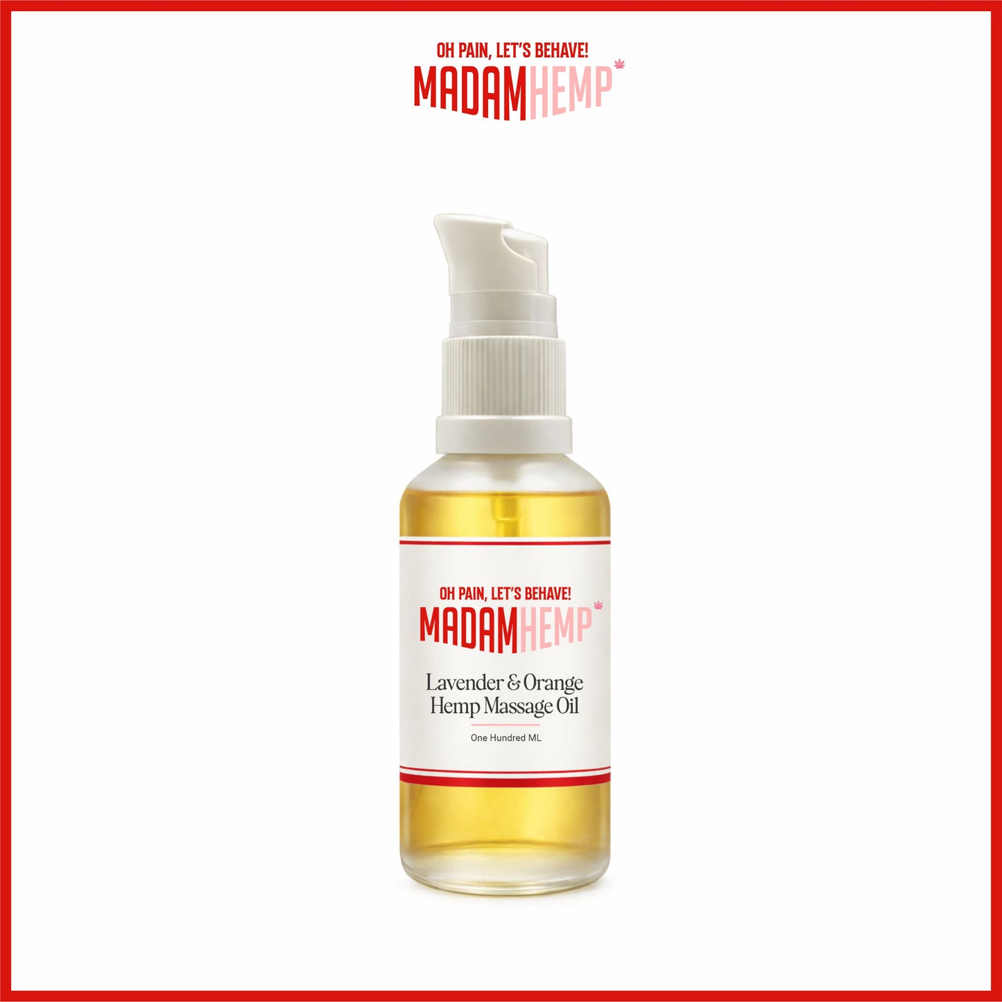 Lavender & Orange Hemp Massage Oil 100ml – Madam Hemp India