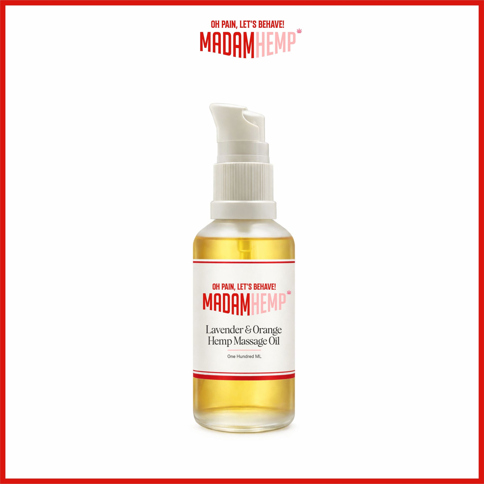 Lavender & Orange Hemp Massage Oil 100ml – Madam Hemp India