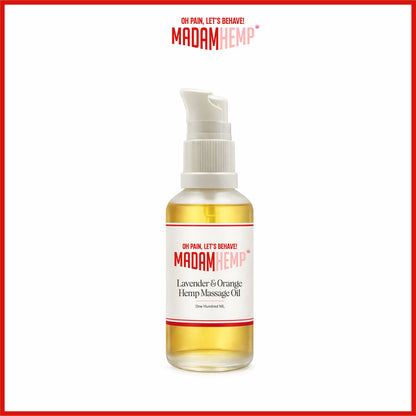 Lavender & Orange Hemp Massage Oil 100ml – Madam Hemp India