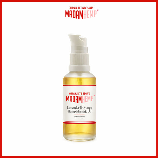 Lavender & Orange Hemp Massage Oil 100ml – Madam Hemp India