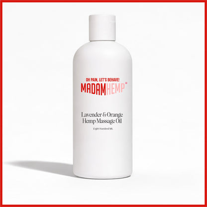 Lavender & Orange Hemp Massage Oil 800ml bulk – Madam Hemp India