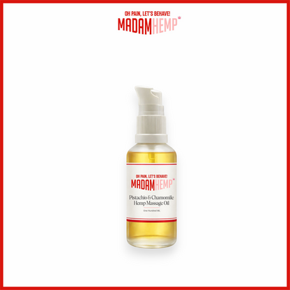 Pistachio & Chamomile Hemp Massage Oil 100ml – Madam Hemp India