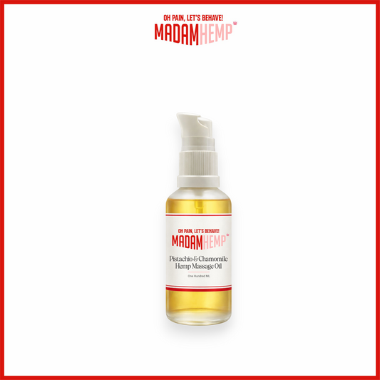 Pistachio & Chamomile Hemp Massage Oil 100ml – Madam Hemp India