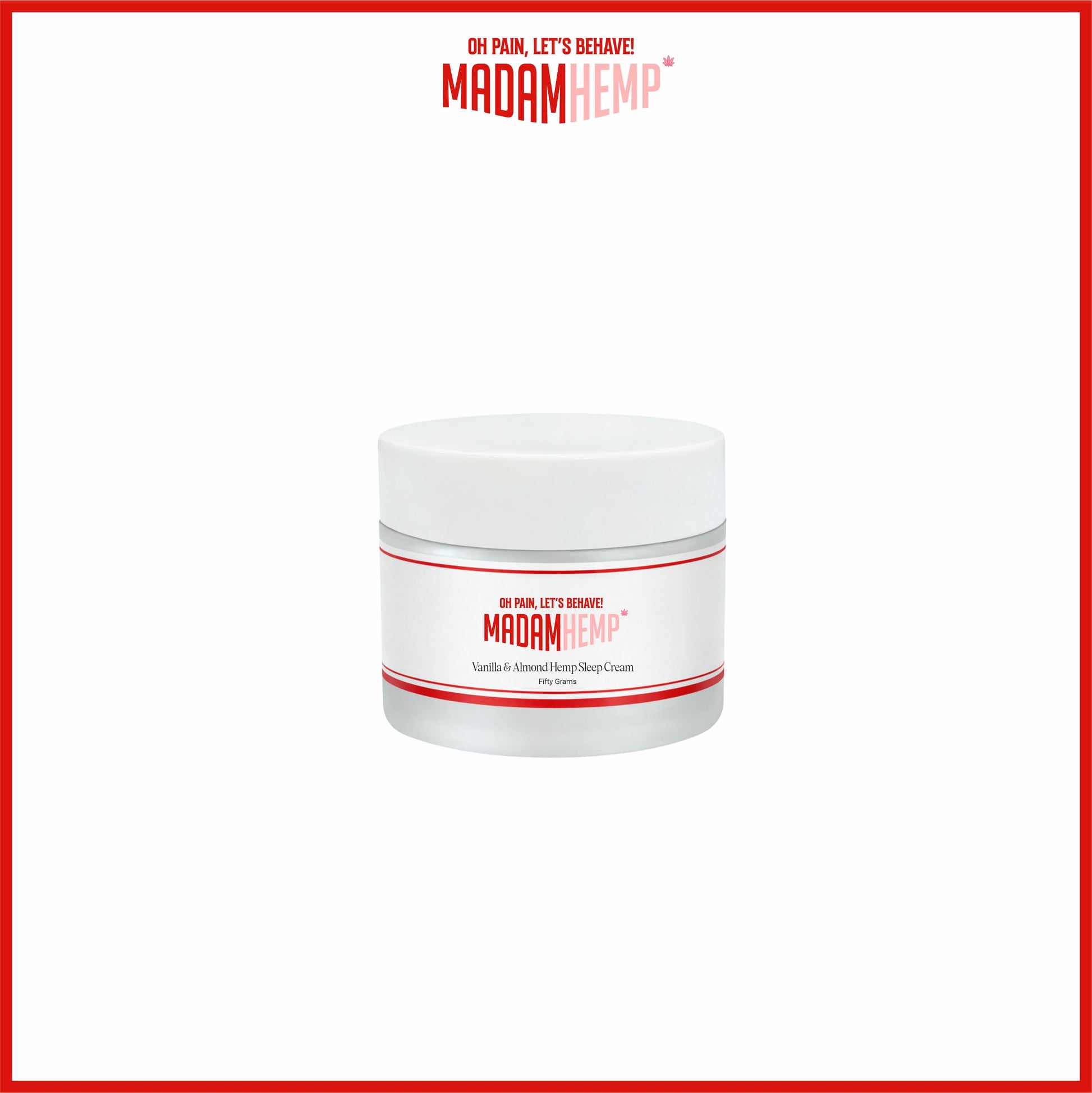Vanilla & Almond Hemp Sleep Cream 50g – KNOCK OUT by Madam Hemp India